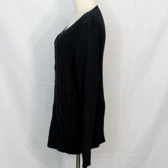 Sonoma Cable Knit Sweater Size 1X Button Up - Picture 4 of 8